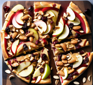 Apple pizza for children's lunch box