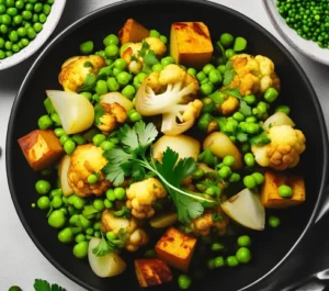 Indian vegetarian dish with Cauliflower and Potato