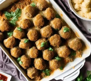 Oven-baked meatballs for dinner