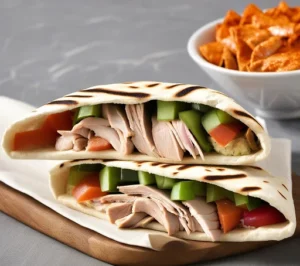 Quick and healthy snacks for school-age children, pita and turkey