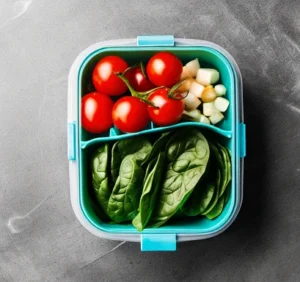 Spinach and tomato salad for kids