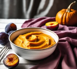 Pumpkin for Babies; Benefits and Recipes, Pumpkin Puree with Yogurt and Plums for Relieving Constipation in Babies